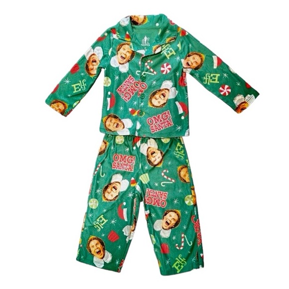 Elf Christmas Pajamas Size 2T Boy / Girl - Picture 1 of 2